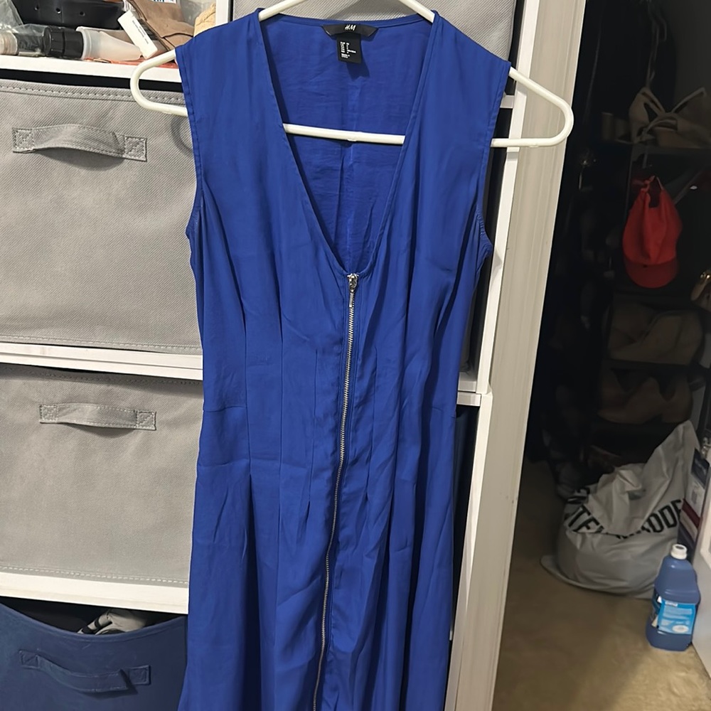H&M zip front dress